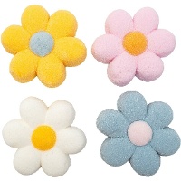 Marshmallow a forma di fiore pastello - 12 pezzi