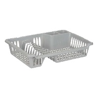Scolapiatti di 40 x 29,5 x 8 cm grigio o bianco - 1 unità