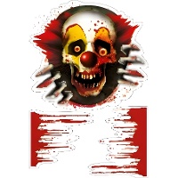 Decorazione di clown di Halloween per il water