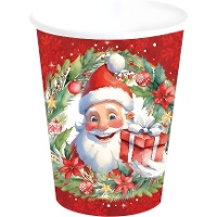 Bicchieri da 240 ml con Babbo Natale - 6 pezzi