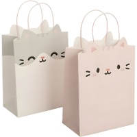 Sacchetto regalo 14 x 11,5 x 7 cm a forma di gatto - 1 pezzo