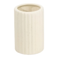 Portaspazzolini con righe in rilievo - naturale