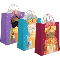 Borsa regalo 32 x 26 x 10 cm con i Re Magi - 1 unità
