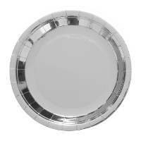 Piatti di 23 cm in cartone metallizzato - 6 pezzi