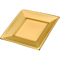 Piatti in plastica metallizzata di 23 cm - 4 unità