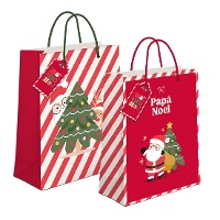 Busta regalo di Natale rossa 45 x 33 x 10 cm - 1 unità