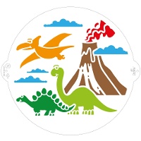 Stencil di Dinosauri preistorici di 25 cm - Decora