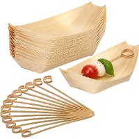 Set per aperitivo con ciotoline da 11,5 x 6,5 cm e spiedini da 9 cm - confezione da 24 set