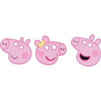 Maschere di Peppa Pig per bambini - 6 pezzi