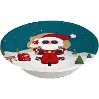Set di ciotole natalizie usa e getta con Babbo Natale
