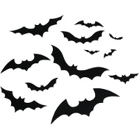 Decorazioni murali a forma di pipistrello - 12 pezzi