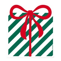 Tovaglioli di 20 x 16,5 cm a forma di regalo - 20 pezzi