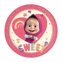 Piatti Masha y el Oso Sweet da 23 cm - 8 unità