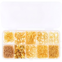 Set di accessori per bigiotteria dorati - 831 pezzi