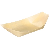 Ciotole ovali in legno da 16,5 x 8,5 cm - 24 pezzi