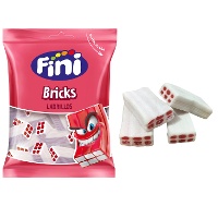 Mattoncini di panna e fragola - Fini Bricks - 90 gr