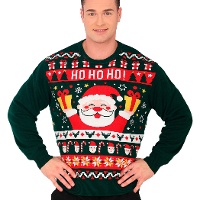 Maglione di Natale con Babbo Natale Ho Ho Ho per uomo
