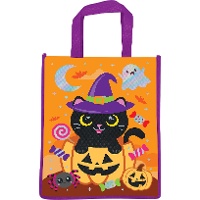 Borsa di Halloween 36 x 30 cm con motivo gatto