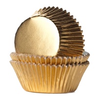 Capsule per cupcakes da 4,8 cm metallizzate - House of Marie - 24 unità