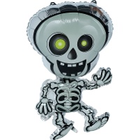 Palloncino a forma di scheletro per Halloween 60 cm