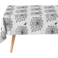 Tovaglia con ragnatele e ragni neri di 1,2 x 5 m