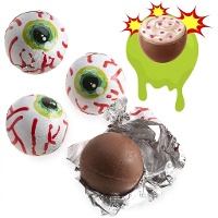 Occhi di cioccolato con caramello effervescente all'interno - 5 pezzi