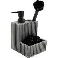 Dispenser di sapone con spazzola e paglietta - 1 unità