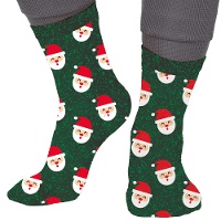 Calze di Babbo Natale con glitter per bambini - 1 paio