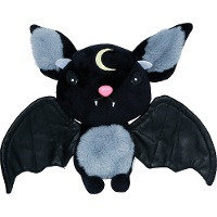 Peluche pipistrello con ali e mezzaluna, 33 x 34 cm