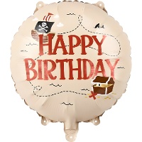 Palloncino pirata Happy Birthday da 35 cm