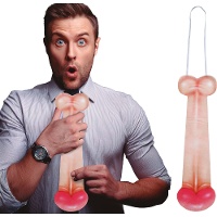 Cravatta a forma di pene da 40 cm