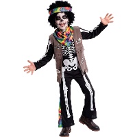 Costume da scheletro hippie per bambini