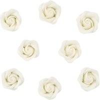 Rose di zucchero bianche - 8 pezzi