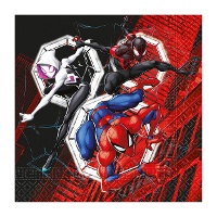 Tovaglioli Spiderman motivo ragnatela 16,5 x 16,5 cm - 20 pezzi