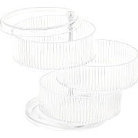Organizer trucco girevole a 3 livelli 11,5 x 11,5 x 14 cm