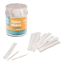 Stuzzicadenti in legno in vasetto, confezionati singolarmente - 200 pezzi