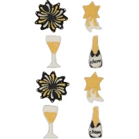 Decorazioni di zucchero Sparkling Celebration - Wilton - 8 pezzi