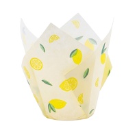 Capsule di carta a tulipano per muffin ai limoni - PME - 24 pezzi