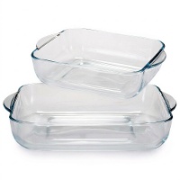 Pirofila quadrata 1,95 L e 3,2 L - Borcam - 2 pezzi
