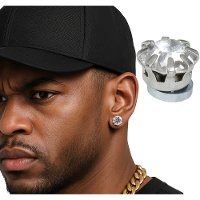 Orecchini magnetici con strass - 1 paio