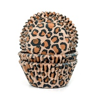 Capsule per cupcake leopardate - House of Marie - 50 unità