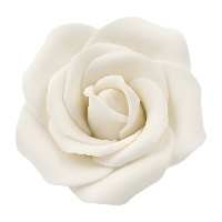 Rosa bianca in zucchero - 1 pezzo