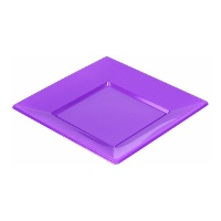 Piatti quadrati in plastica da 17 cm - 4 pezzi