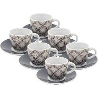 Set 6 tazze da 90 ml in stile cementine