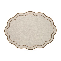 Tovaglietta 45 x 33 cm Bois & Terre con bordo ondulato - 1 pezzo