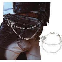 Catena punk con simbolo dell'anarchia