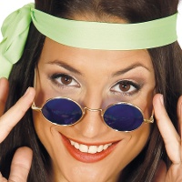 Occhiali da hippie classici colorati - 1 unità