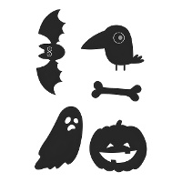 Fustelle di piccole figure di Halloween - 5 pezzi