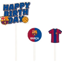 Toppers FC Barcelona Happy Birthday - 3 unità