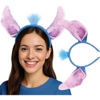 Cerchietto alieno blu con ciuffo